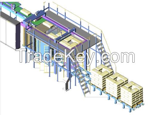 palletizing machine , stacking machine of bags , and cartons , and drum, or buckets