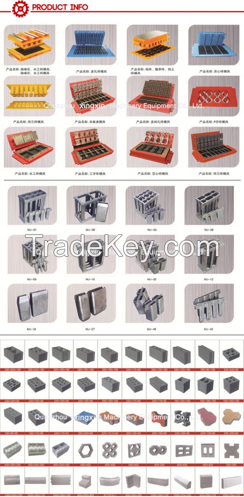 Concrete Block machine moulds for paver brick