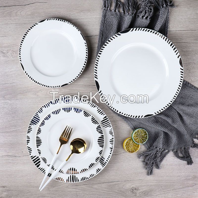 Porcelain Electroplate Dinnerware Sets