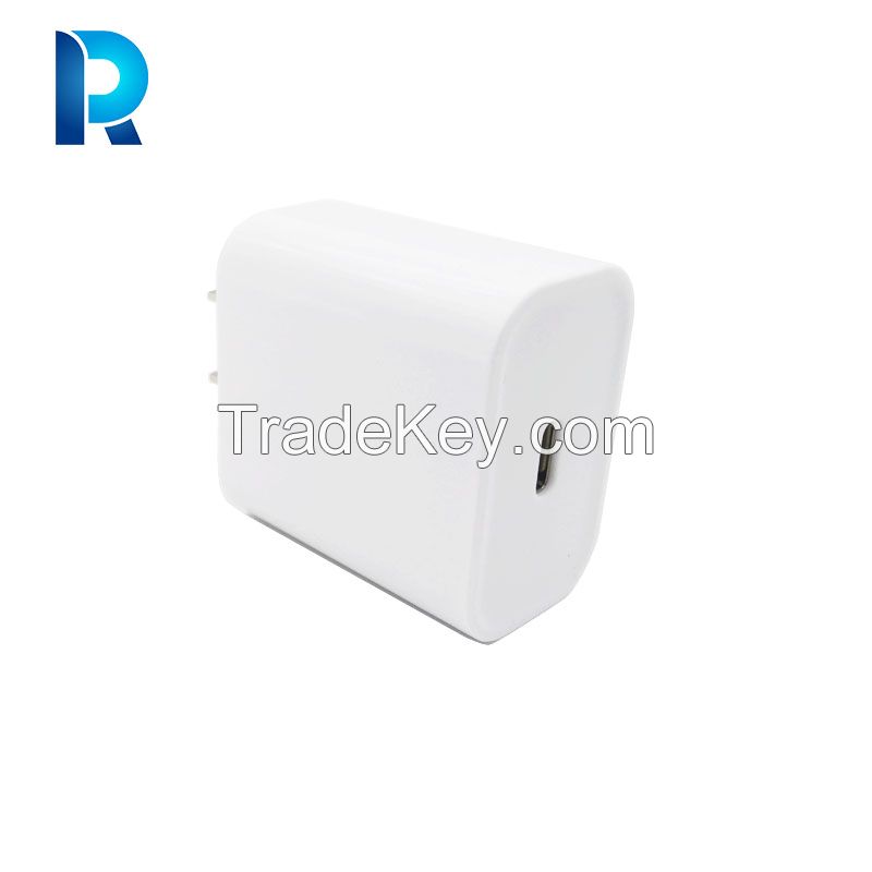 US EU Plug Adapter Fast Mobile 18W PD fast charge For Iphone Wall Usb Charger