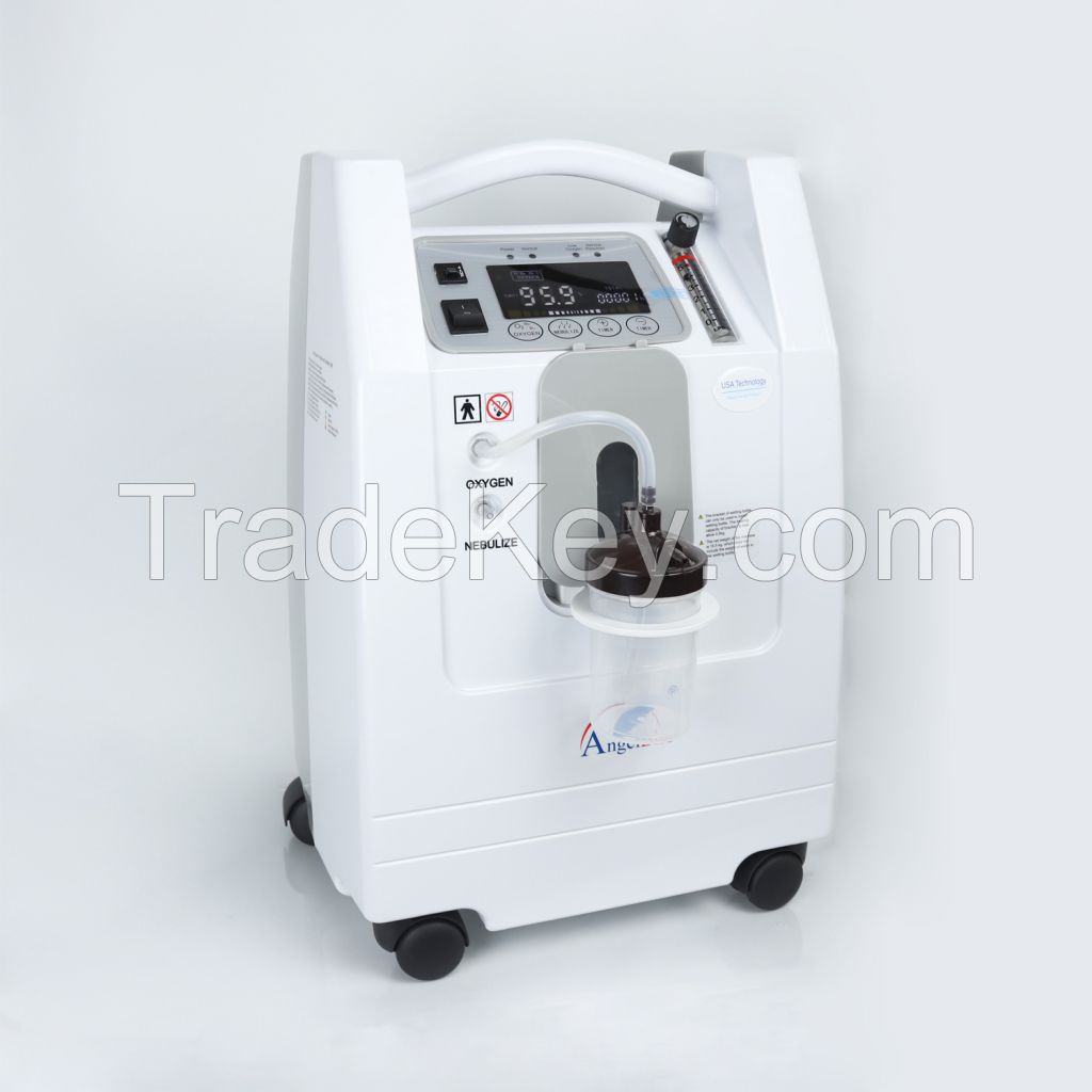 Rechargeable 5L Oxygen Concentrator with High Purity 93% (AC, DC, Batteries)