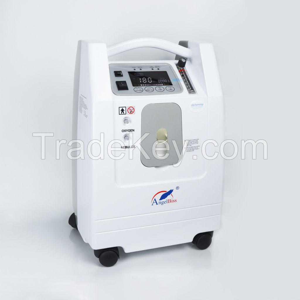 Rechargeable 5L Oxygen Concentrator with High Purity 93% (AC, DC, Batteries)