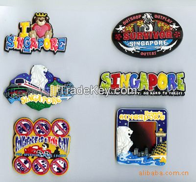 soft PVC rubber souvenir fridge magnet customized