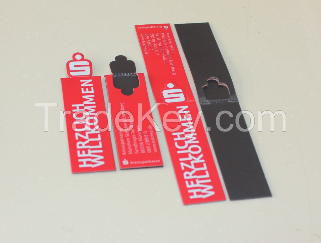 promotional folden customized paper magnetic bookmark  