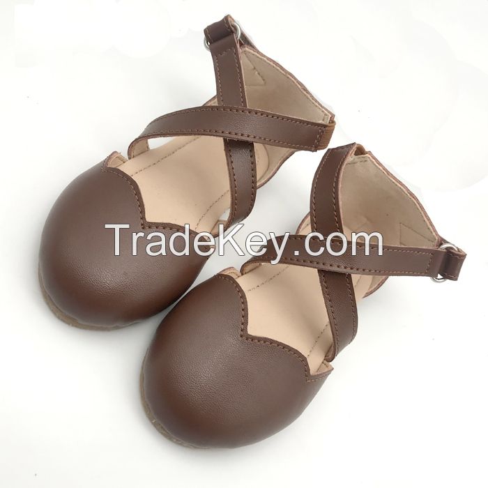  Children Footwear Size 23-30 Comfortable Kids Sandals Shoes First Layer of Cowhide