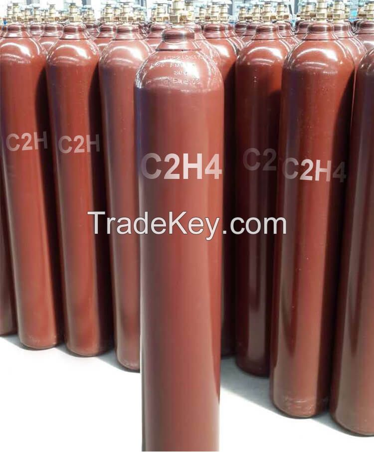 Top sale  99.5% C2H4 ethylene gas with cylinder price