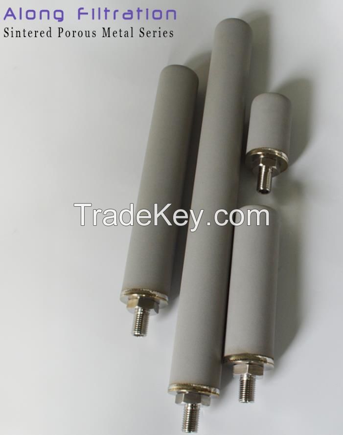 Sintered titanium porous filter tube bubble diffusion and gas sparger