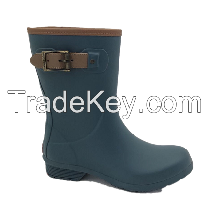 Women Fashion Rain Rubber Mid Boots