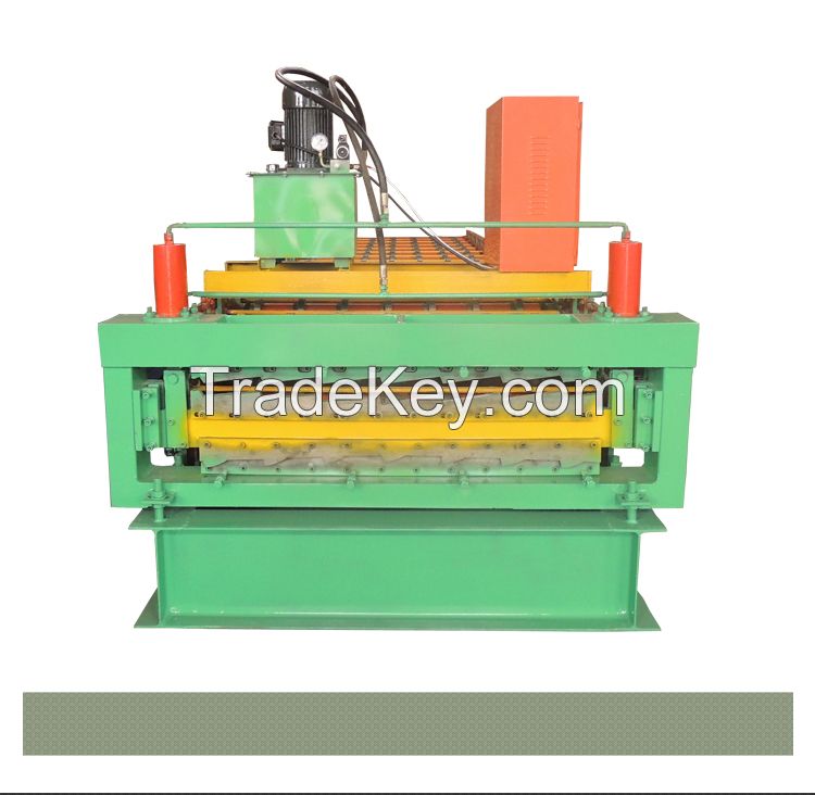 Double Layers Metal Sheets Roofing Machine, Tile Making Machine Corrugated And Trapezoid Roofing Tile Roll Forming Machine.