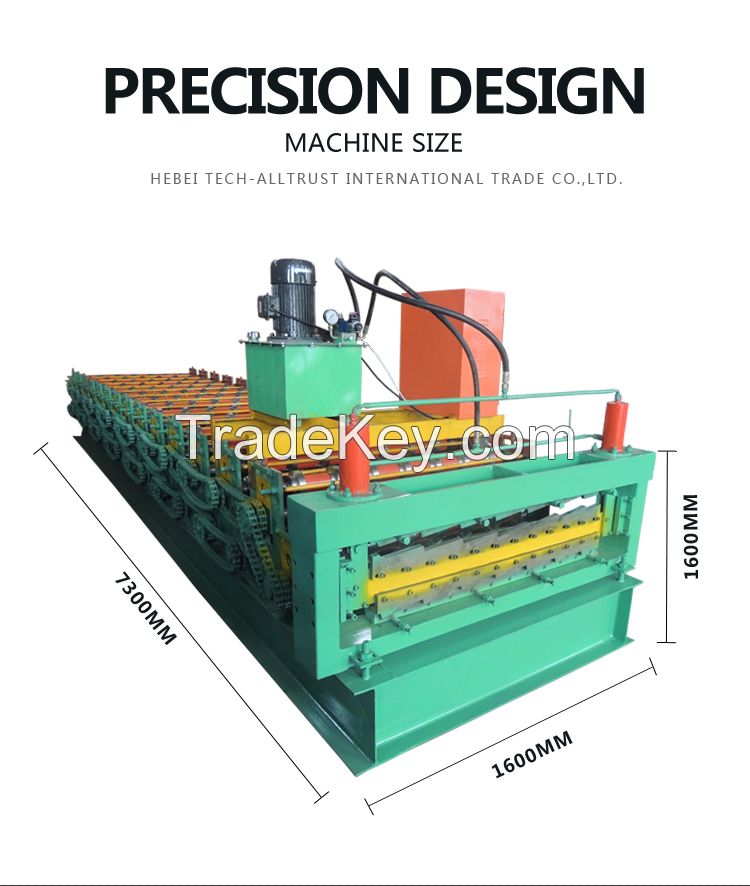 Double Layers Metal Sheets Roofing Machine, Tile Making Machine Corrugated And Trapezoid Roofing Tile Roll Forming Machine.