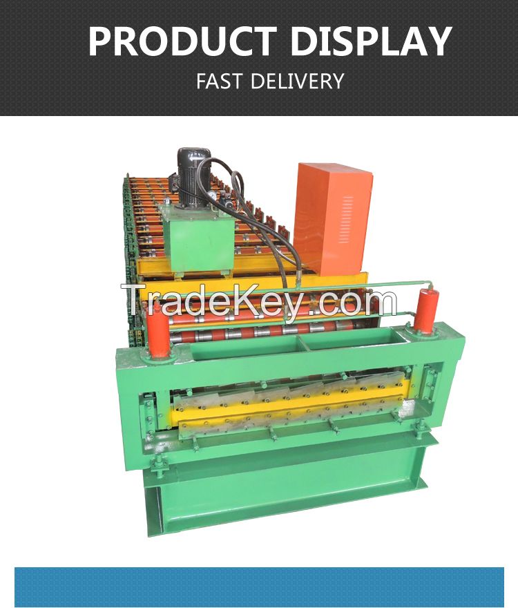 Double Layers Metal Sheets Roofing Machine, Tile Making Machine Corrugated And Trapezoid Roofing Tile Roll Forming Machine.