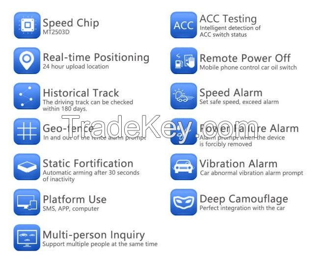 CJ730 ACC detection anti-theft trailer alarm cut off oil power locator car auto vehicle gps relay tracking device gps tracker