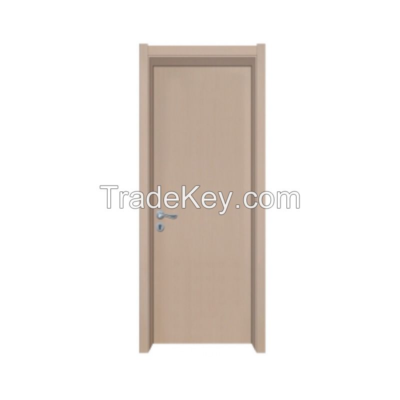 No Formaldehyde House Interior PVC Film WPC Door Cheap