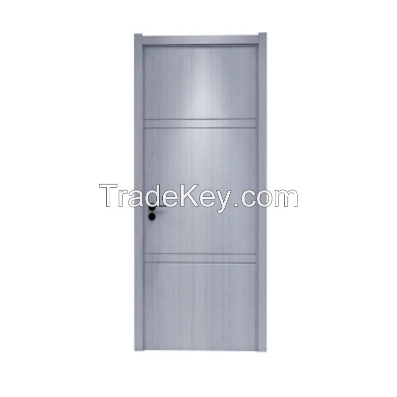 No Formaldehyde House Interior PVC Film WPC Door Cheap