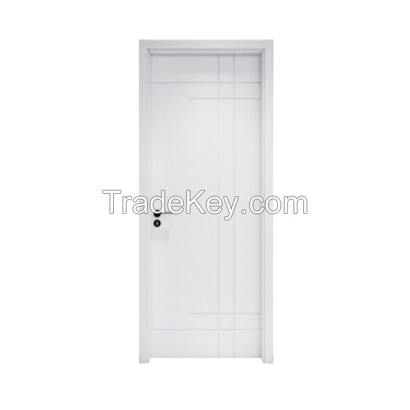 No Formaldehyde Residential PVC Film WPC Interior Door 