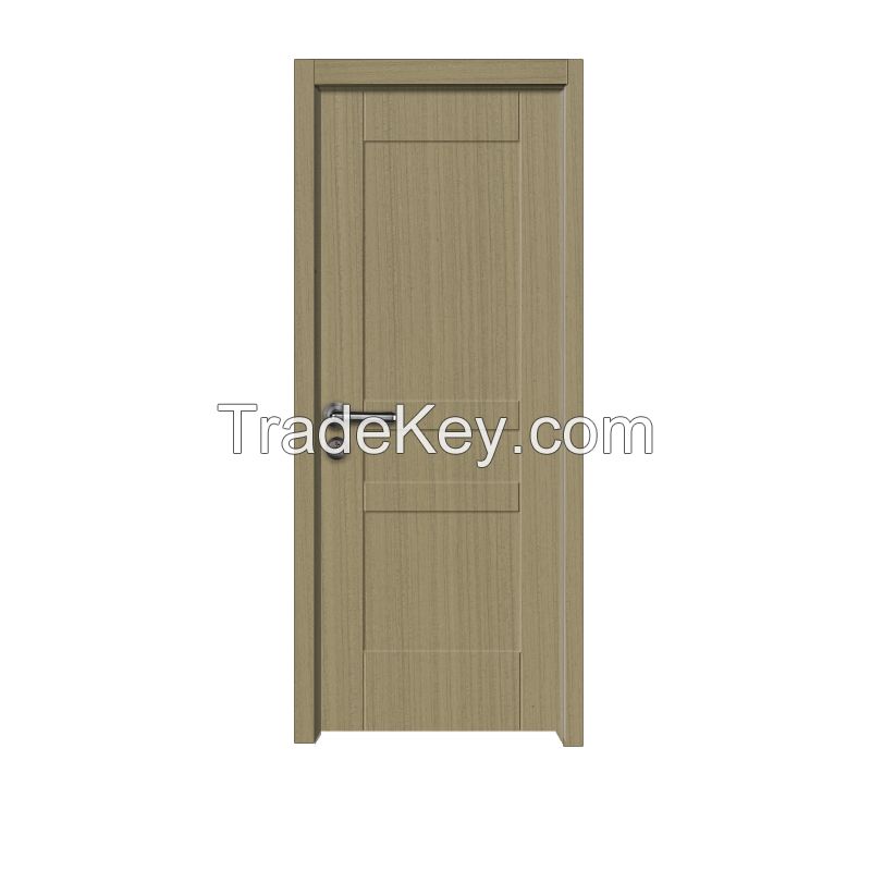 No Formaldehyde House Interior PVC Film WPC Door Cheap
