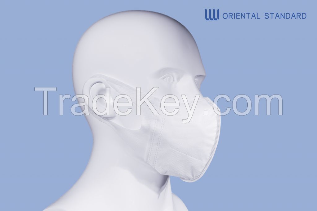 Comfortable fashion public use Meltblown 3D white face mask for civilian