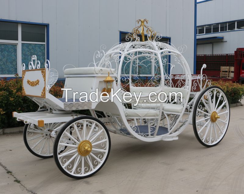 White Wedding Pumpkin Horse Carriage Christmas Gift Horse Carriage