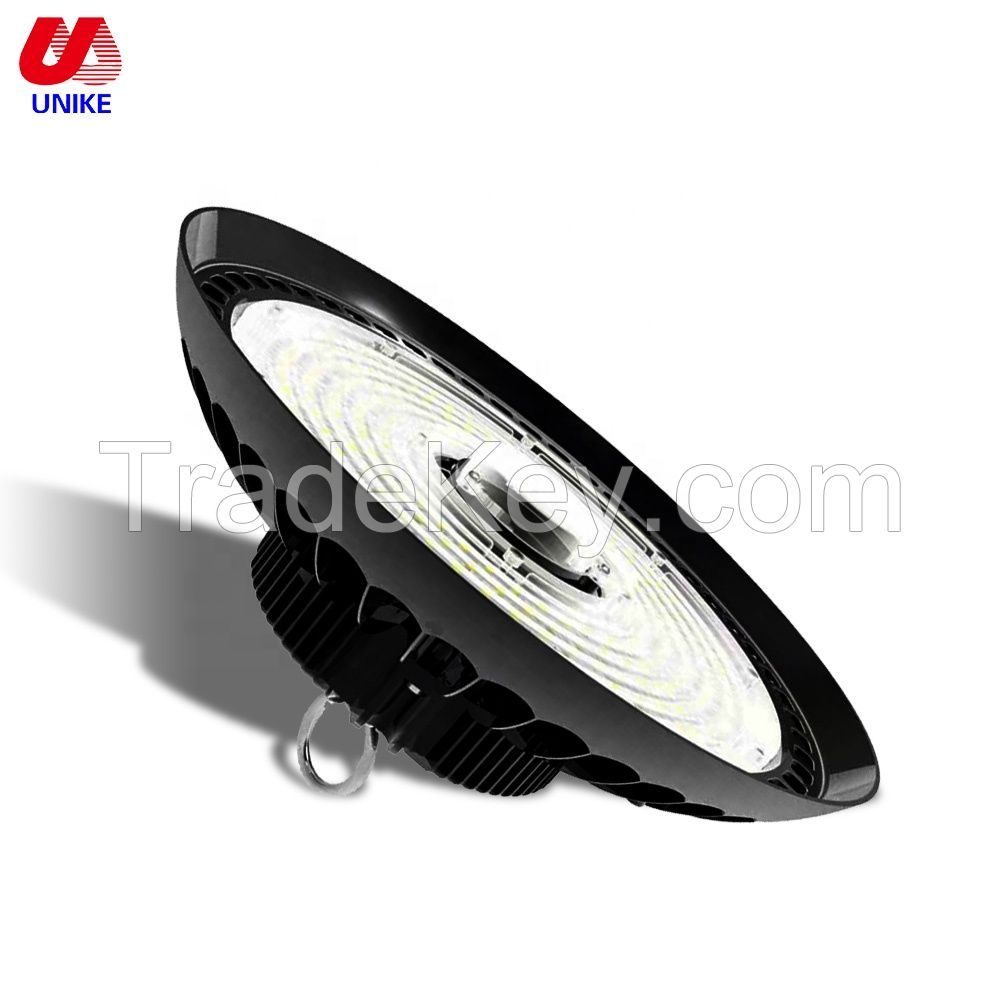 Industrial dimmable smart function led high bay light 100w 150w 200w ufo warehouse workshop garage lighting