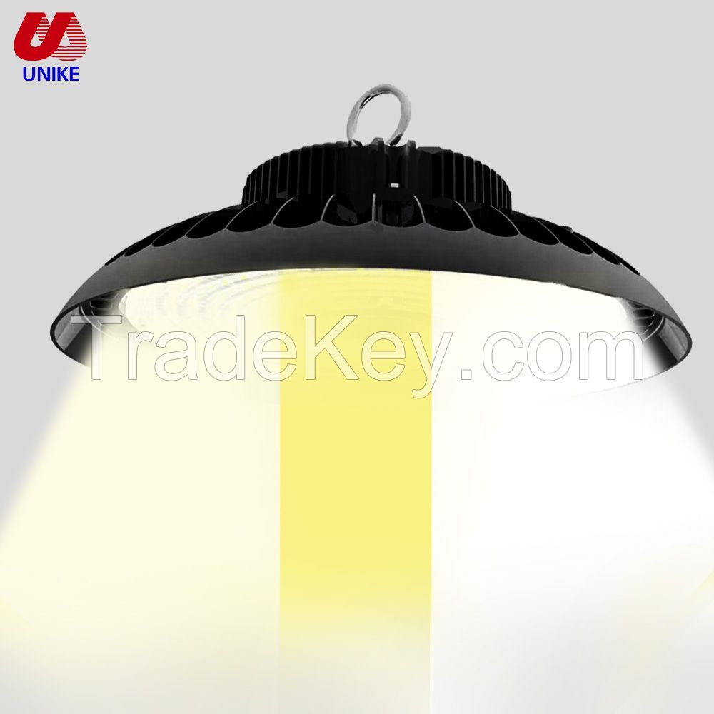 Industrial dimmable smart function led high bay light 100w 150w 200w ufo warehouse workshop garage lighting