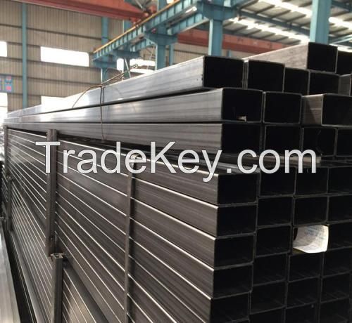 Factory price fast delivery black carbon steel square rectangular  pipe