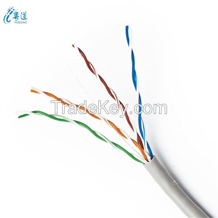 cat 5e cable pass test pure copper 24awg 2pr 4pr 305m 1000ft 0.56 utp cat5e indoor cable 