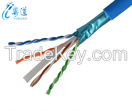 cat 6 cable pass test pure copper 24awg 2pr 4pr 305m 1000ft 0.56 ftp cat6 indoor cable 