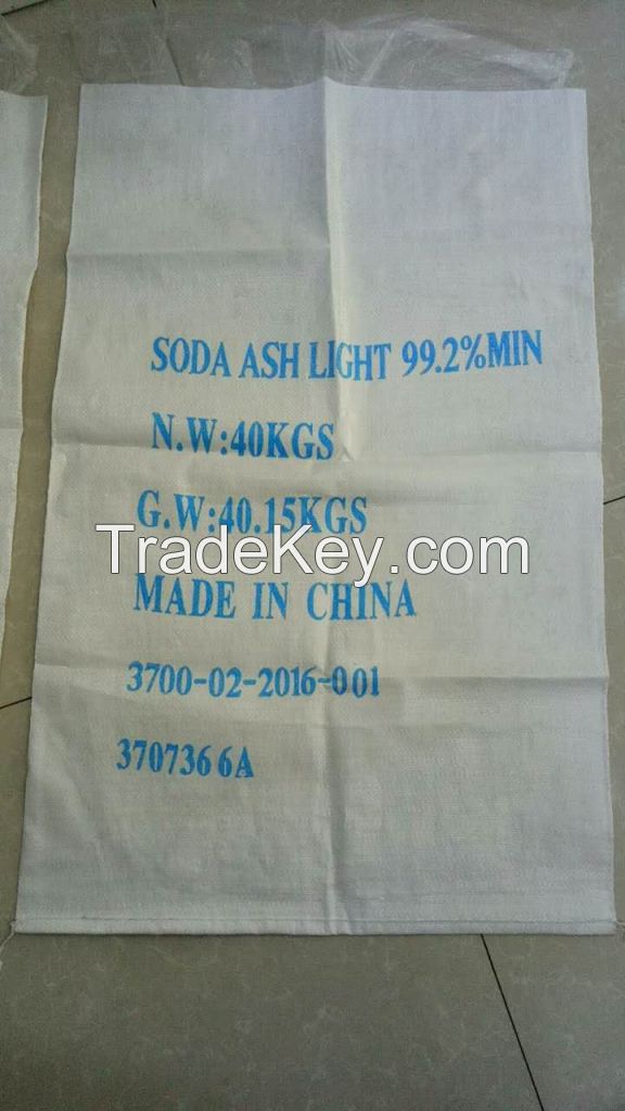 soda ash light 99.2% sodium carbonate dense/heavy 99.2%