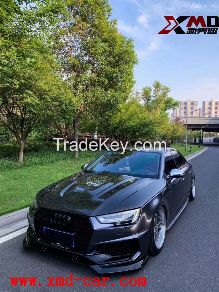 Carbon Fiber Hood Engine Cover for Audi S4