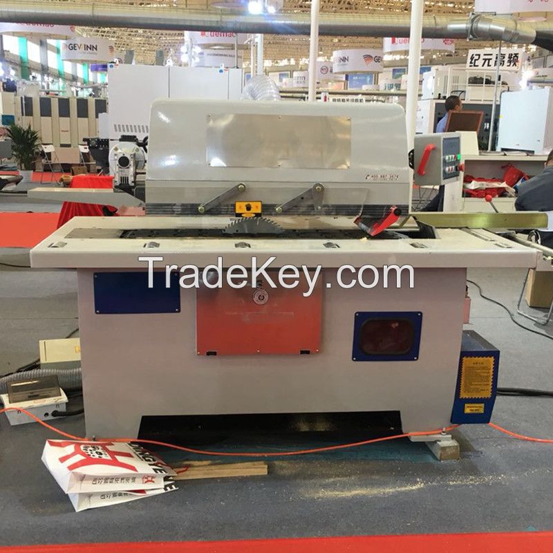 Woodworking straight line single blade rip saw machine