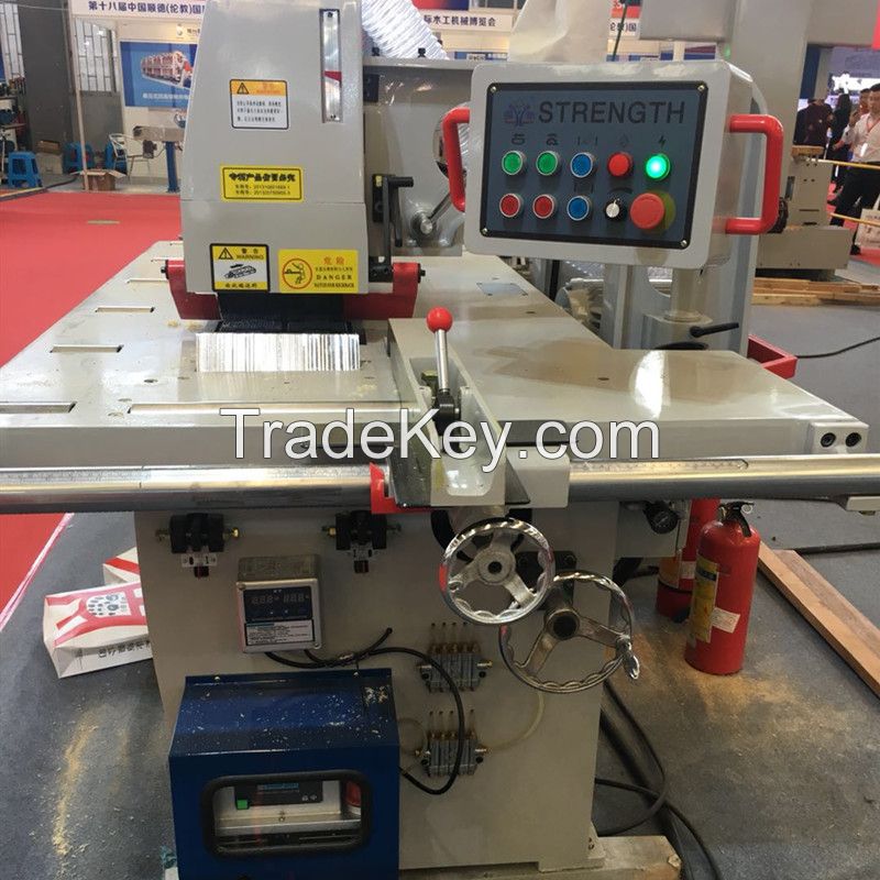 Woodworking straight line single blade rip saw machine