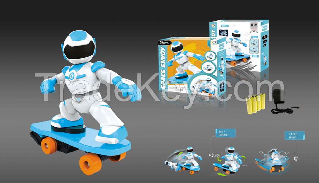 remote control stunt skateboard astronaut robot