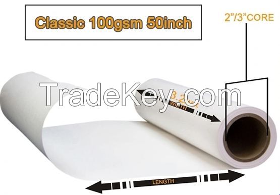 Fast Dry 100 gsm sublimation paper for digital textile printin