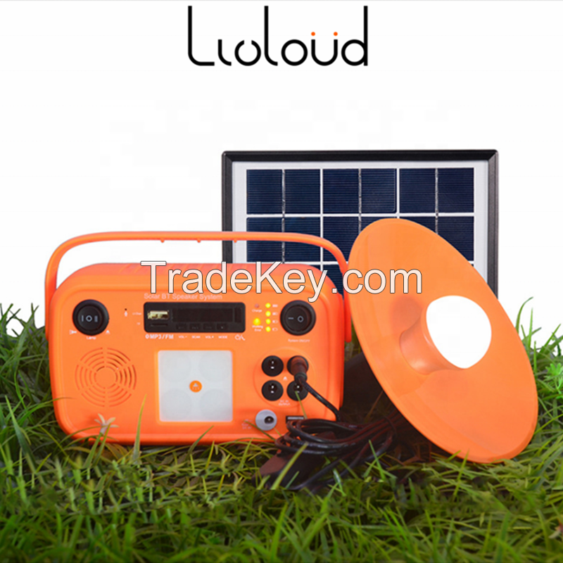 Portable Bluetooth Speaker Solar Home Lighting System