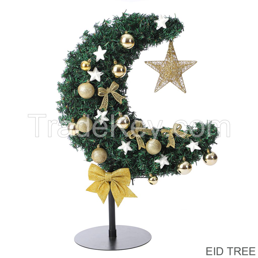 Best Gifts Eid Moon Tree for Ramandan Holiday Wedding Party Free (Green 3 feet)