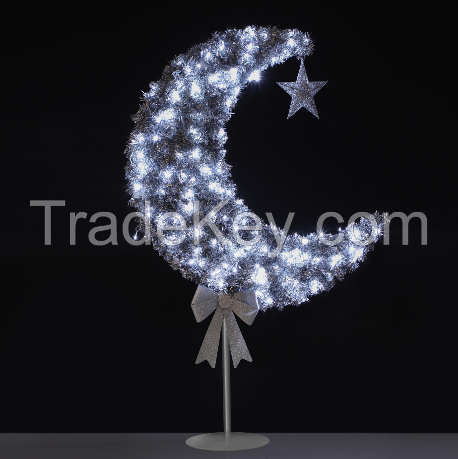 Handmade Ramadan Moon Tree eid Tree (Silver 6 feet)