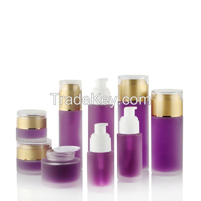 Fashionable Packaging Cosmetic Empty Round Bottle Set