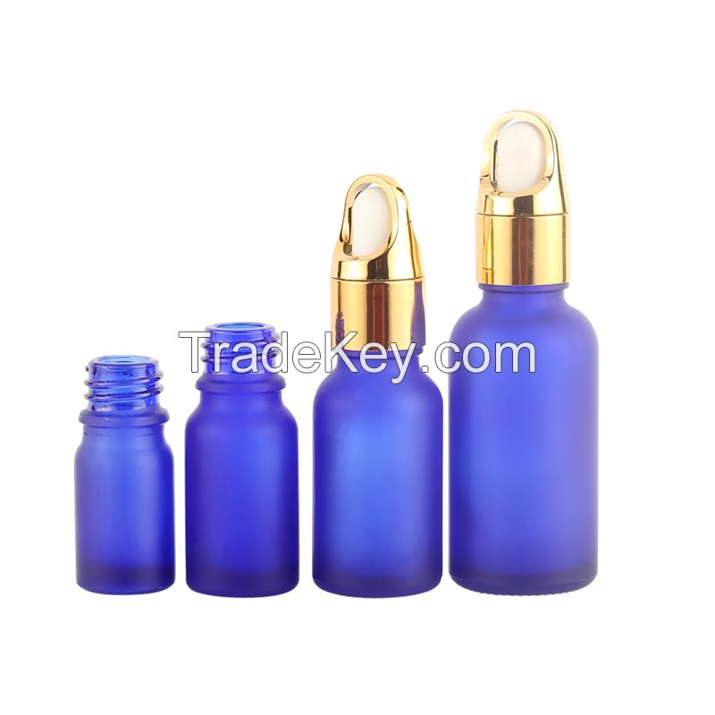 Latest New Design 20Ml 100Ml Cobalt Blue Bottles Cosmetic Essential Oi