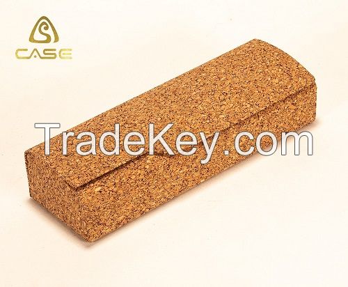 Custom Sustainable Recycled Cork Eyeglasses Case Handmade Eyewear Case