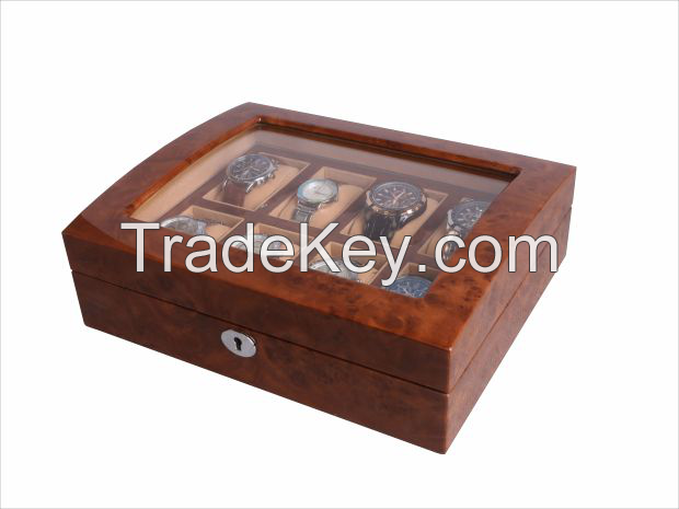 wooden watch display box