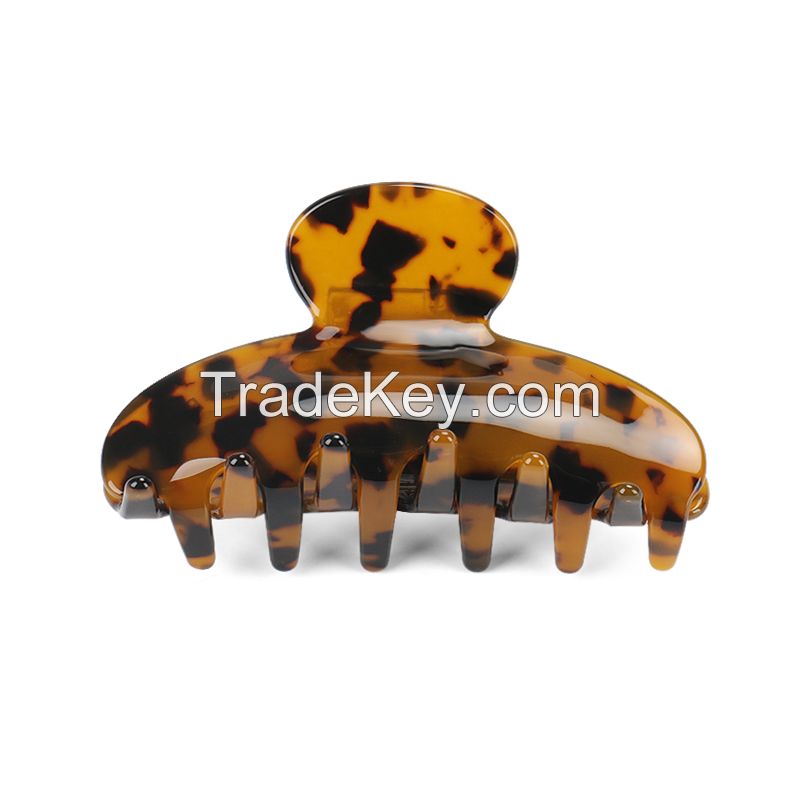 Classic Tortoiseshell Color Hair Claw Clips Simple Big Acetate Women Hair Claw