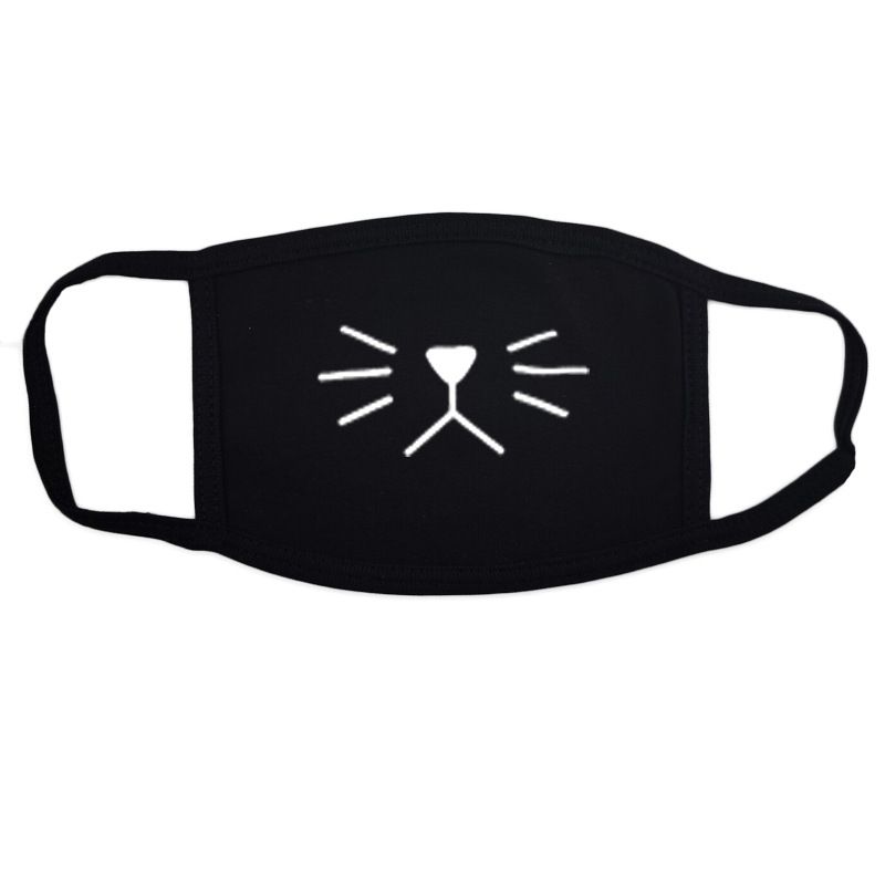 Washable Reusable Anti-pollution Black Color Cotton Fabric Face Mask