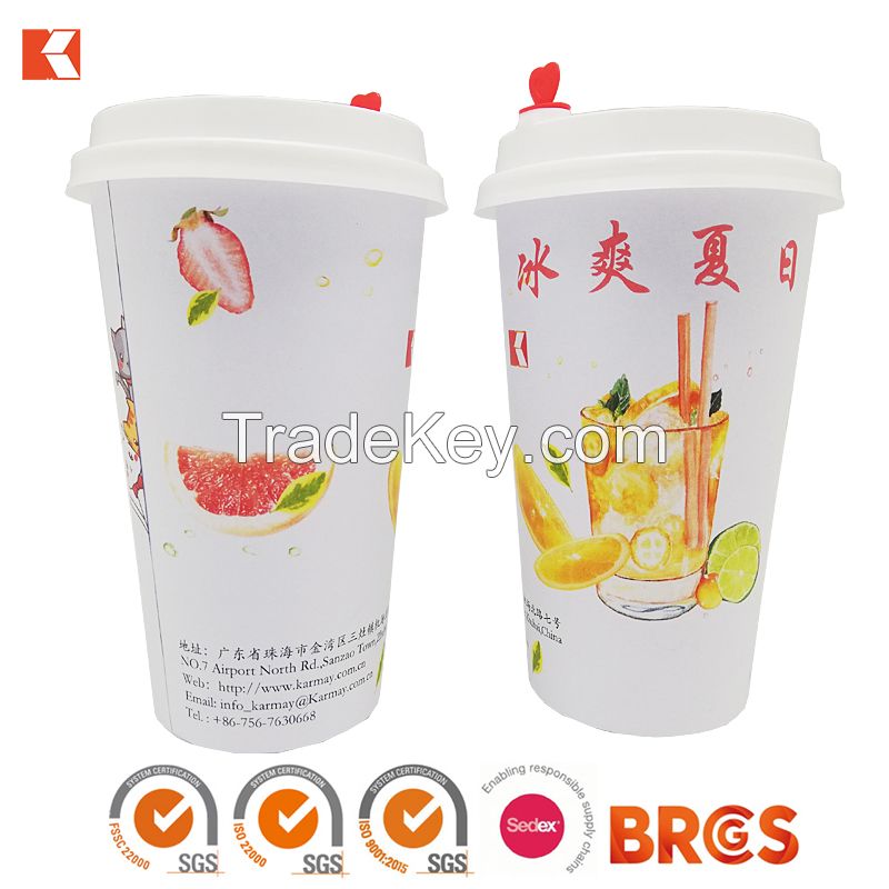 Freezing summer 500ML Milk cup cold drink cup disposable plastic cup