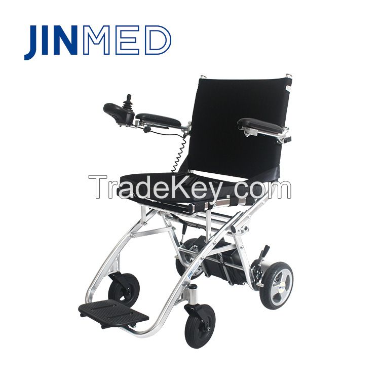 Jinmed Leisure Folding Power Wheelchair Flexible Lightweight Portable for Outdoor