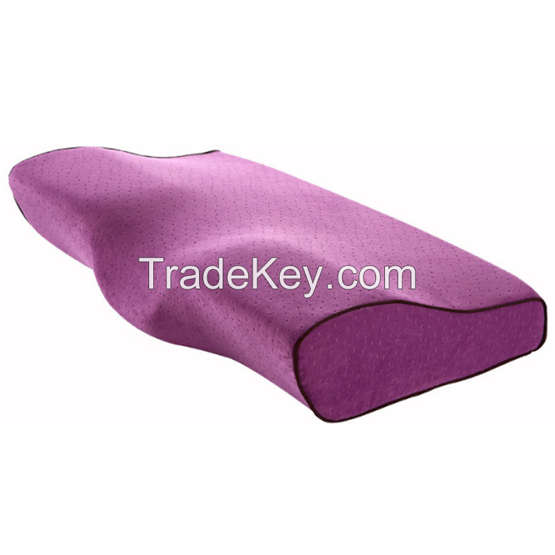 Butterfly shape contour cooling cButterfly shape contour cooling gel memory foam cervical pillow 