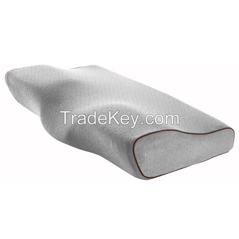 Butterfly shape contour cooling cButterfly shape contour cooling gel memory foam cervical pillow 