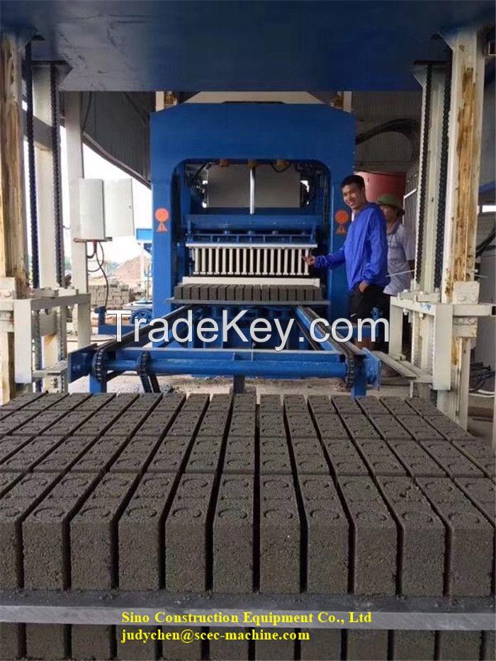 QT10-15 Automatic Hydraulic Cement Hollow Block Making Machine 