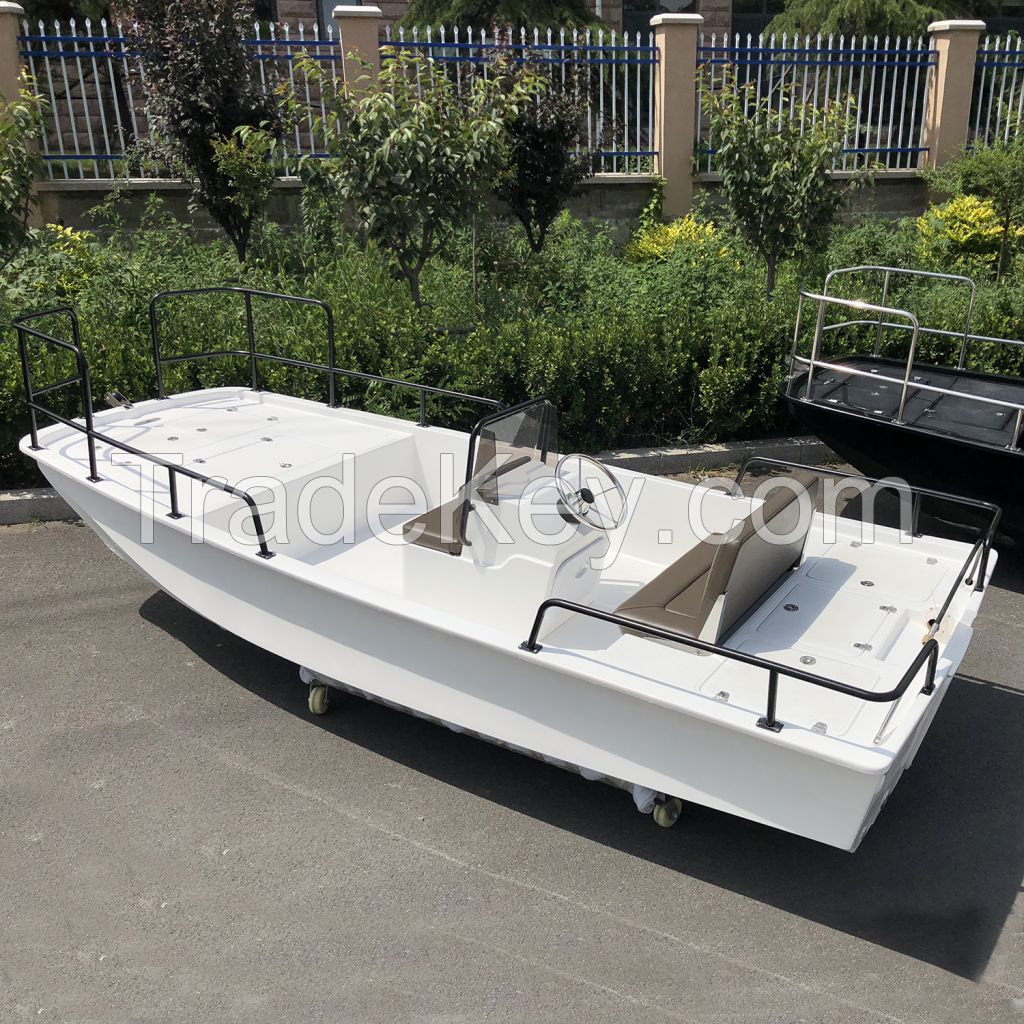 Liya 4.2m-7.6m fiberglass speed fishing boats panga boats with engine