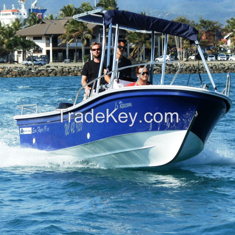 Liya 4.2m-7.6m fiberglass speed fishing boats panga boats with engine