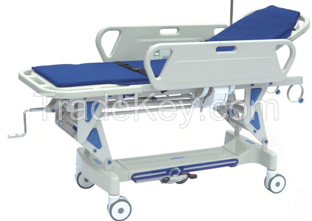 Stock Available Hospital Cart Transfer Stretcher Trolley for Clinic